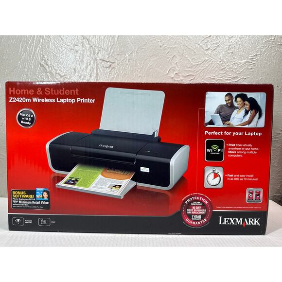 Lexmark Other - Lexmark Z2420m Wireless Laptop Printer Easy Setup New in Box
